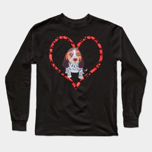 QUEEN ELIZABETH POCKET BEAGLE HEART Long Sleeve T-Shirt